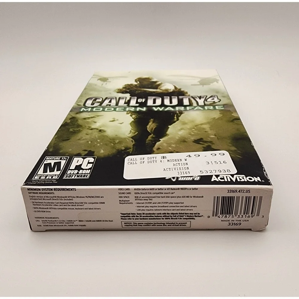 Call of Duty 4: Modern Warfare PC Game (2007) -‎ Complete in box